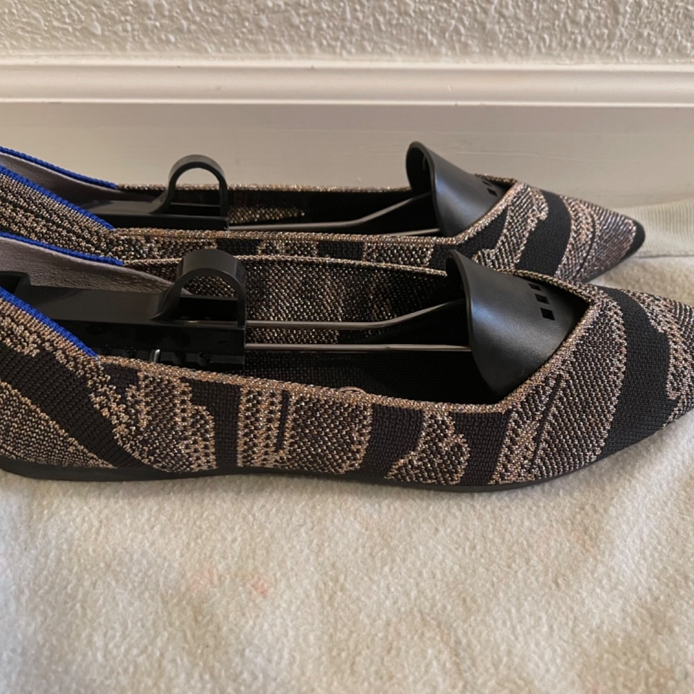 Rothys Golden Shimmer Points Size 9.5 - image 3